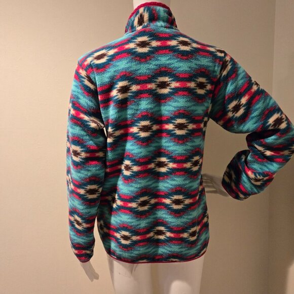 Patagonia Synchilla Snap-T Pullover Navajo Aztec Pink Southwestern XS - Picture 6 of 6